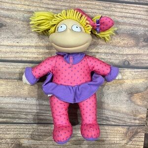 Mattel Rug Rats Angelica Doll Plush 13" Stuffed Toy Lovey Bed time doll